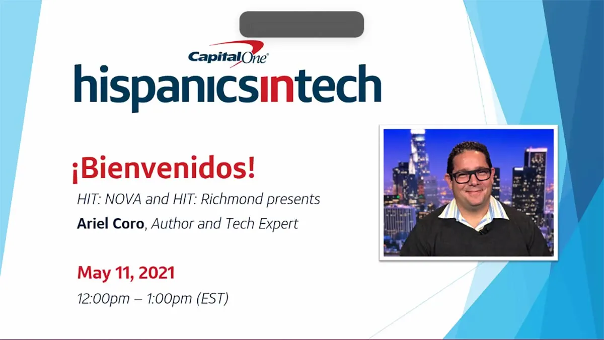 Artificial Intelligence virtual keynote for Capital one Hispanics in tech