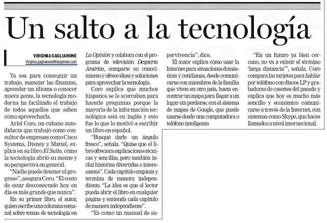 El Salto featured in La Opinión
