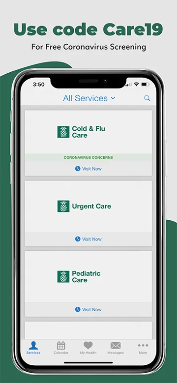 The Baptist Health Care on Demand App.